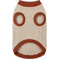 Jnvbf Bramble Rib-Knit Dog Pullover Sweater Size M Oatmeal Rust - Product view