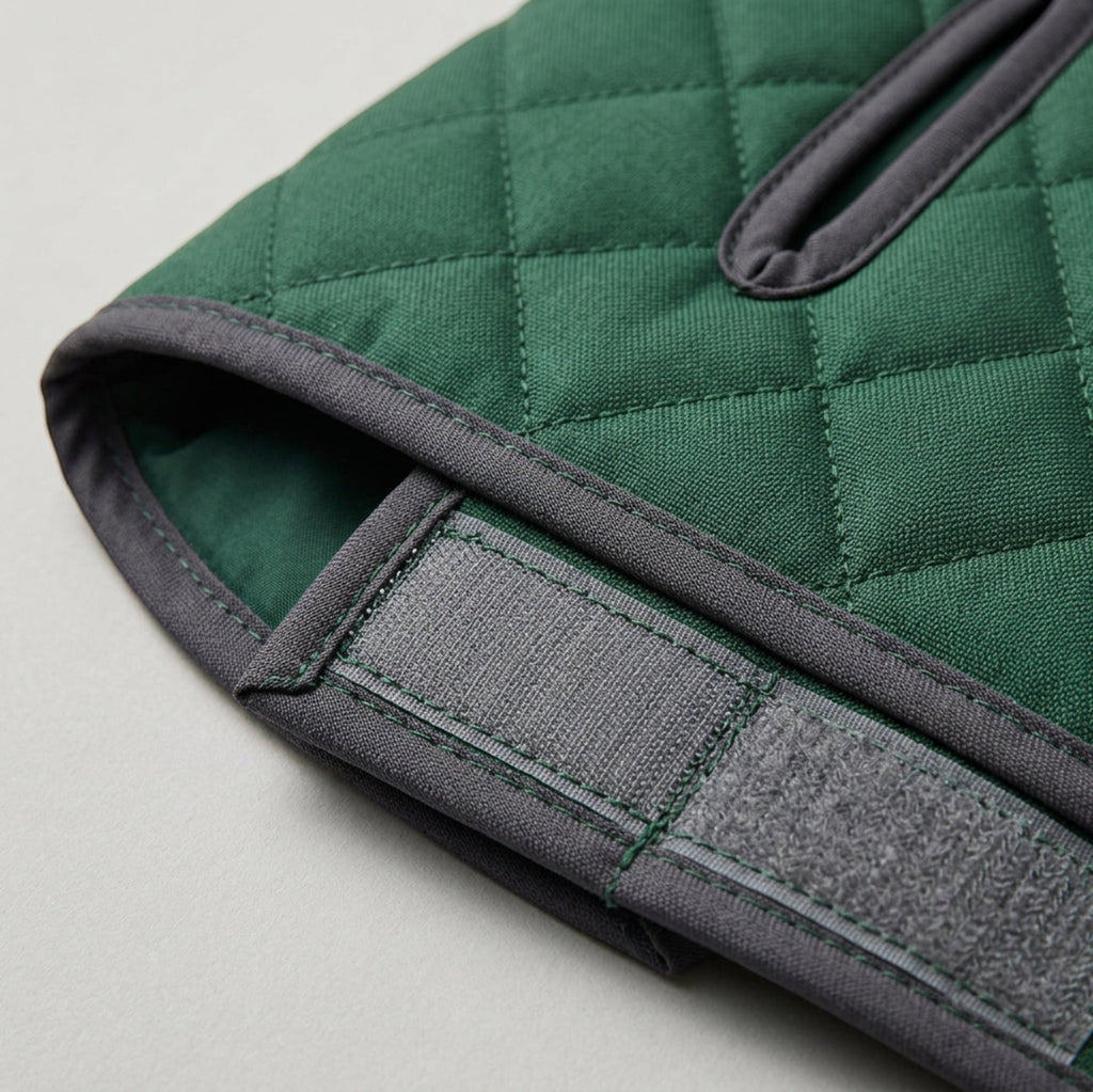 Jnvbf Fieldcrest Quilted Dog Vest Size L Forest Green Charcoal - Detail view