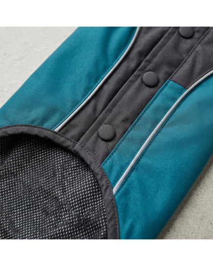 Jnvbf Hoodless Windbreaker Pet Jacket Large Teal Charcoal - Detail view