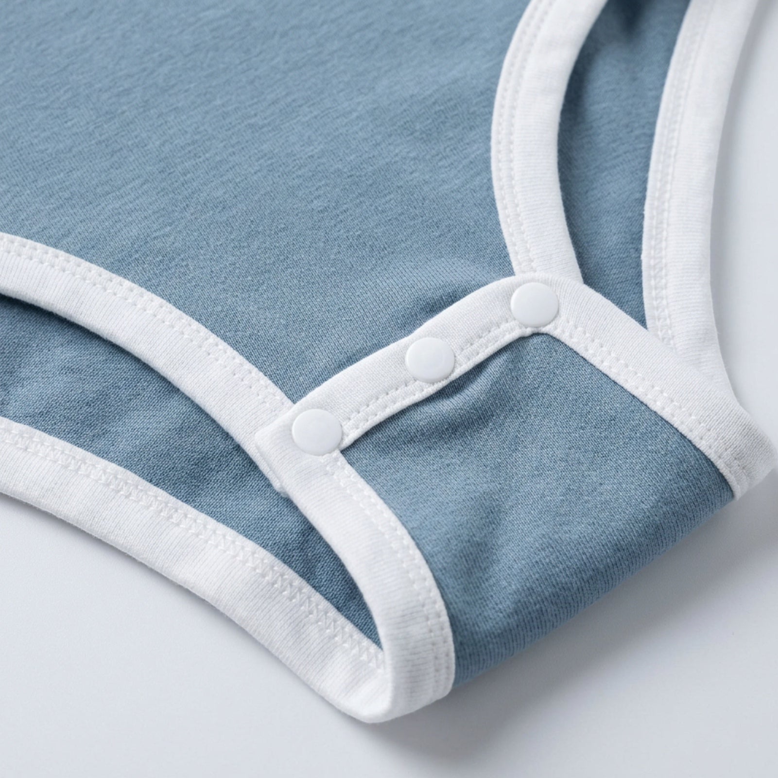 Jnvbf Lunaline Cat Jersey Bodysuit Size M Dusty Blue White - Detail view