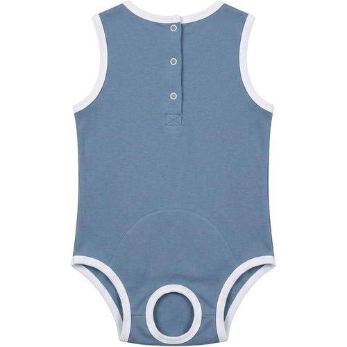 Jnvbf Lunaline Cat Jersey Bodysuit Size M Dusty Blue White - Product view